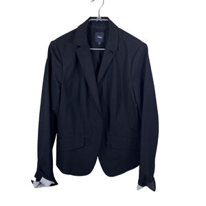 GAP Black Tailored Blazer Women’s Size 10 – Curved Hem, Lightweight